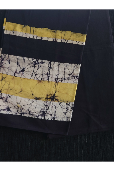 Batik Sarong - Black and Yellow Stripes